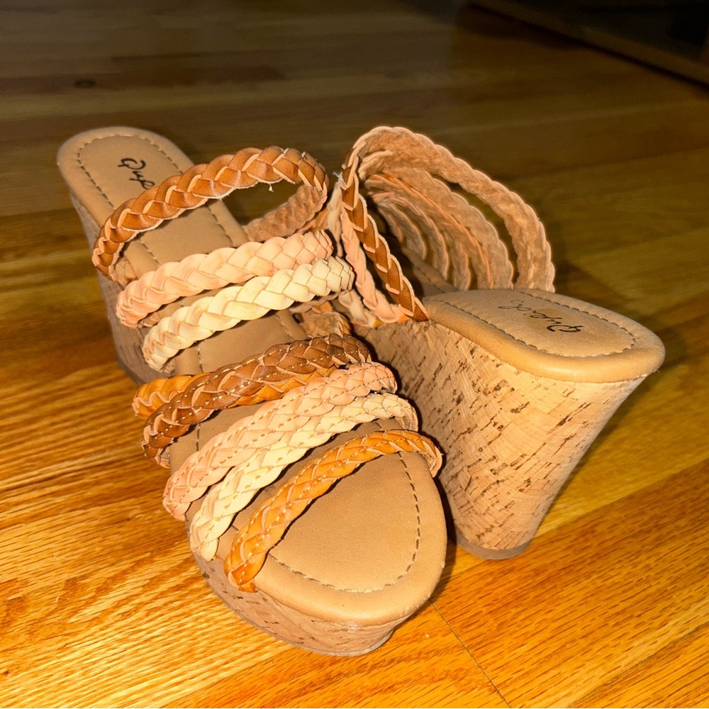 Classic Cork Wedge with Braided Straps